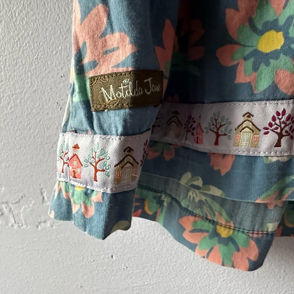 Matilda Jane Blue Floral Bow Top Size 12-18 Months - Picture 10 of 10